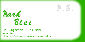 mark blei business card